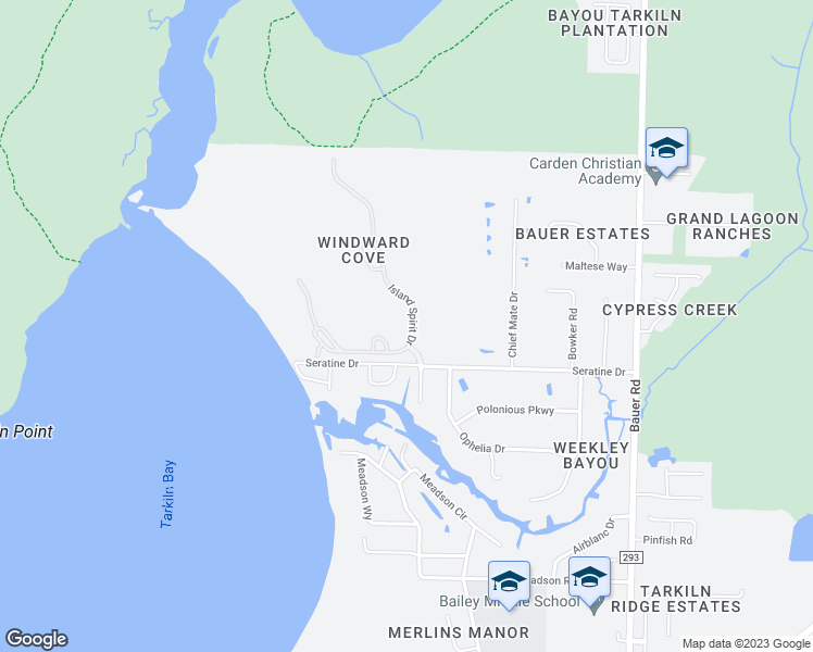 map of restaurants, bars, coffee shops, grocery stores, and more near 12880 Island Spirit Drive in Pensacola
