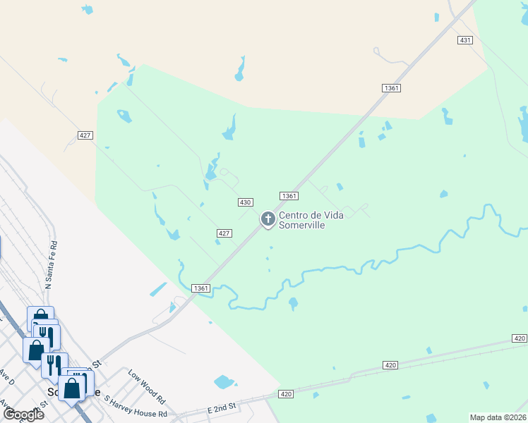map of restaurants, bars, coffee shops, grocery stores, and more near 140 County Road 430 in Somerville
