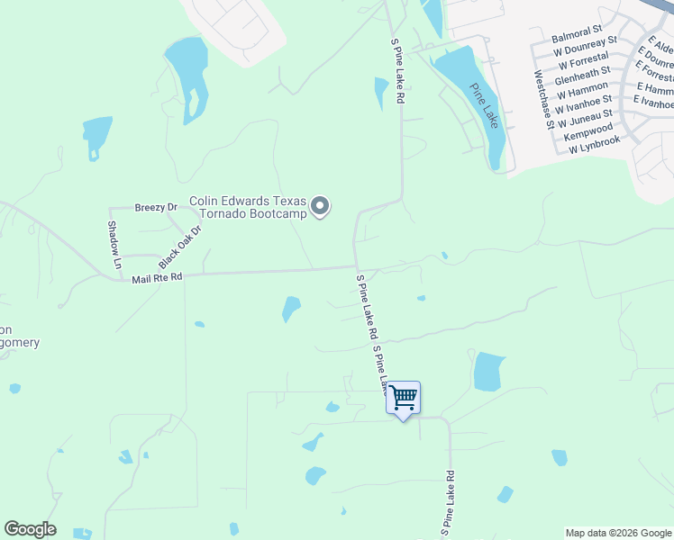 map of restaurants, bars, coffee shops, grocery stores, and more near 17805 Mail Route Road in Montgomery
