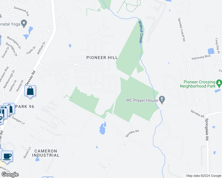 map of restaurants, bars, coffee shops, grocery stores, and more near 10207 Norshire Lane in Austin