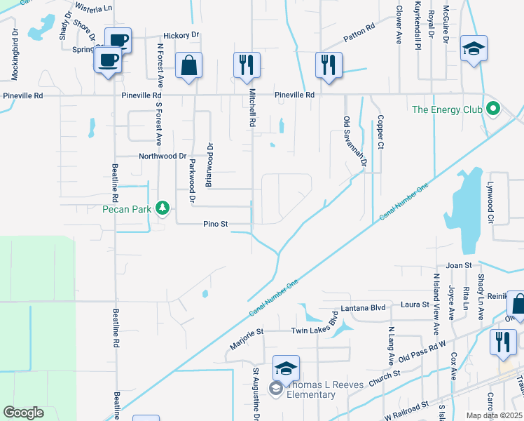 map of restaurants, bars, coffee shops, grocery stores, and more near in Long Beach