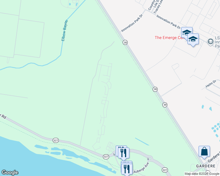 map of restaurants, bars, coffee shops, grocery stores, and more near 2844 Pointe-Marie Drive in Baton Rouge