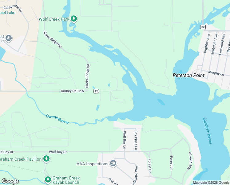 map of restaurants, bars, coffee shops, grocery stores, and more near 899 County Road 12 in Foley
