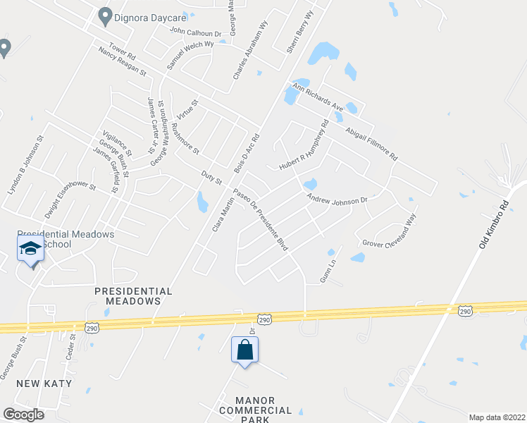 map of restaurants, bars, coffee shops, grocery stores, and more near 13708 Nelson Houser Street in Manor