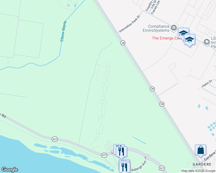 map of restaurants, bars, coffee shops, grocery stores, and more near 2844 Pointe-Marie Drive in Baton Rouge