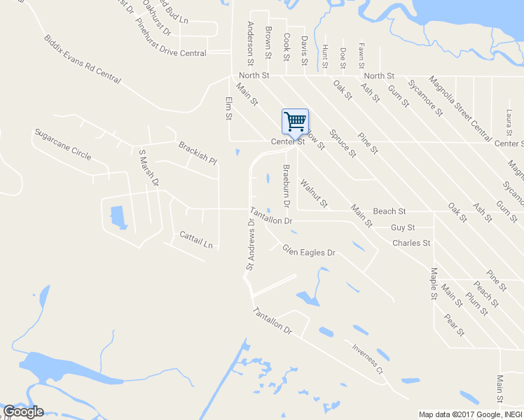 map of restaurants, bars, coffee shops, grocery stores, and more near 102 Tantallon Drive in Ocean Springs