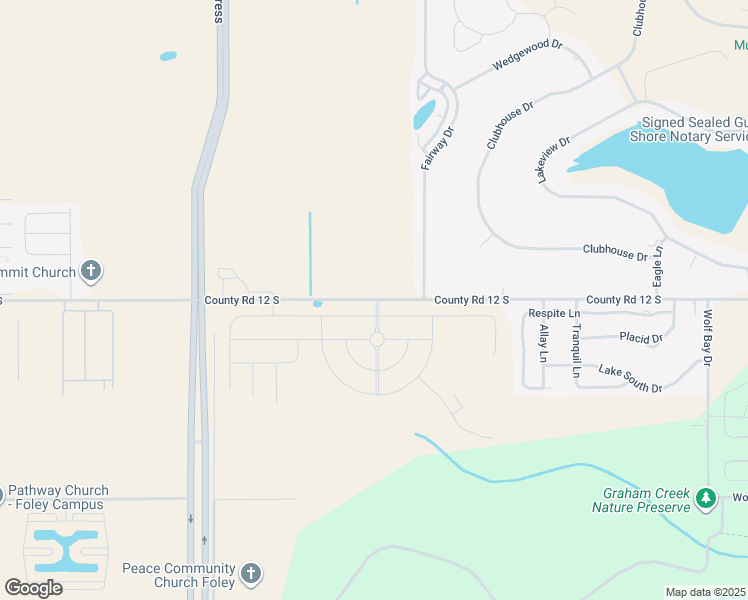 map of restaurants, bars, coffee shops, grocery stores, and more near 22152 County Road 12 South in Gulf Shores