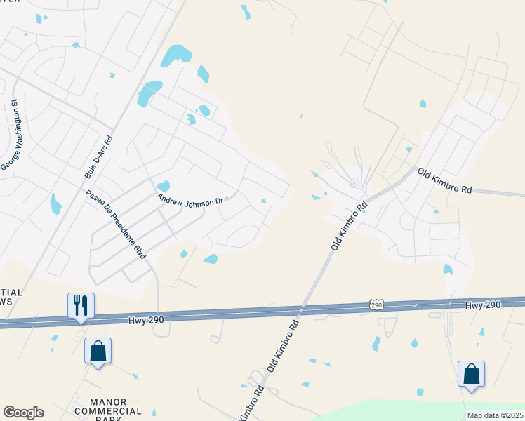 map of restaurants, bars, coffee shops, grocery stores, and more near 20117 Grover Cleveland Way in Manor