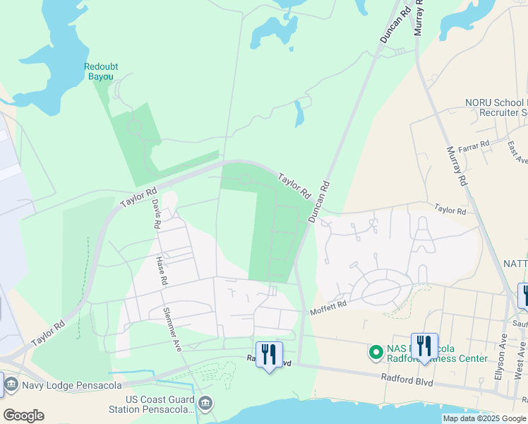 map of restaurants, bars, coffee shops, grocery stores, and more near in Pensacola