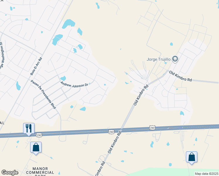 map of restaurants, bars, coffee shops, grocery stores, and more near 20217 Grover Cleveland Way in Manor