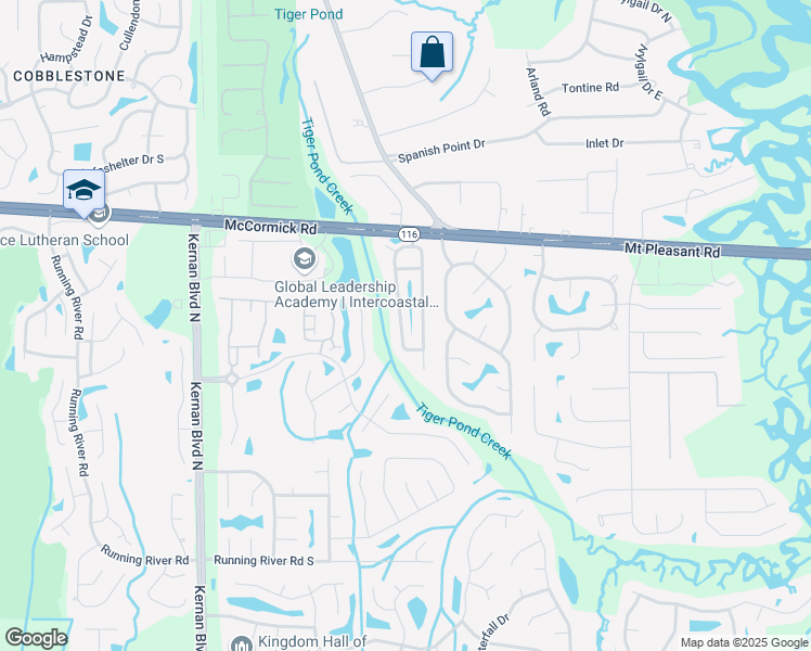 map of restaurants, bars, coffee shops, grocery stores, and more near 1731 Chandelier Circle West in Jacksonville