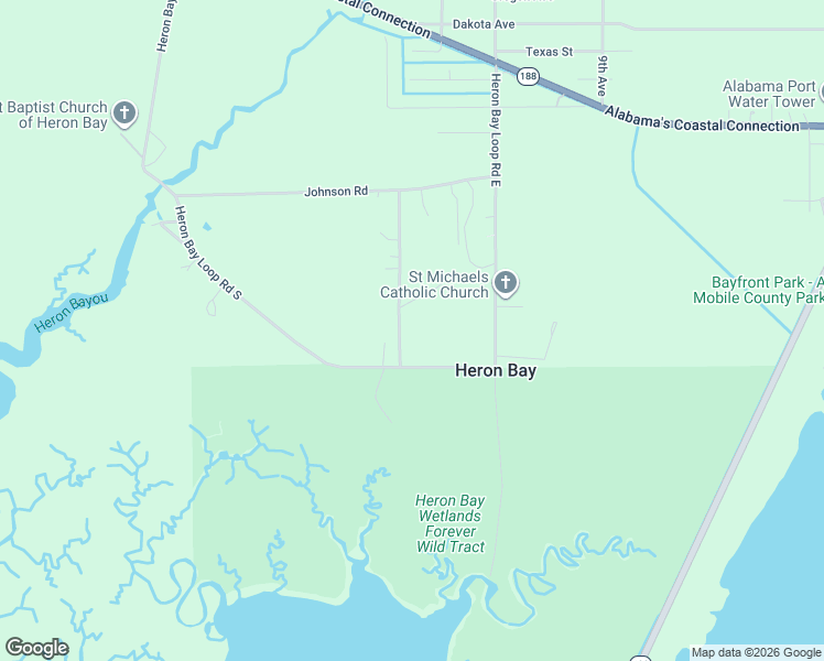 map of restaurants, bars, coffee shops, grocery stores, and more near 16045-18579 Williams Street in Coden