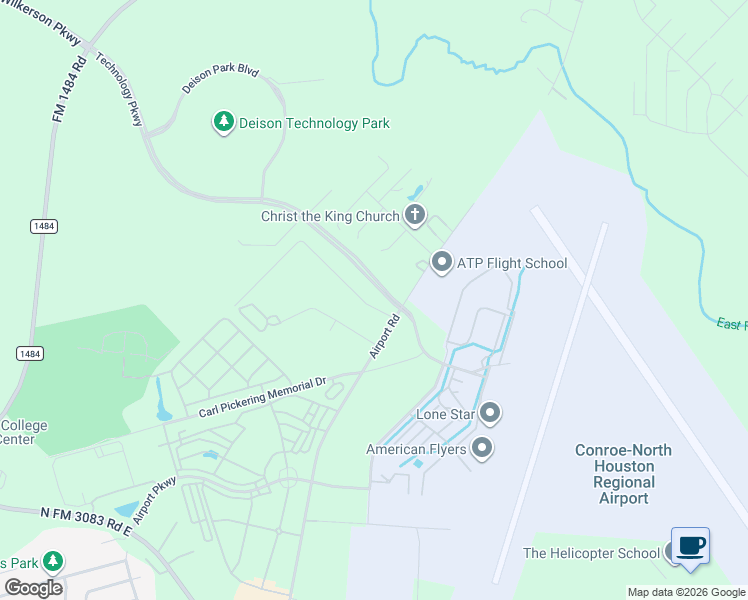 map of restaurants, bars, coffee shops, grocery stores, and more near 10025 Sterling Place Drive in Conroe