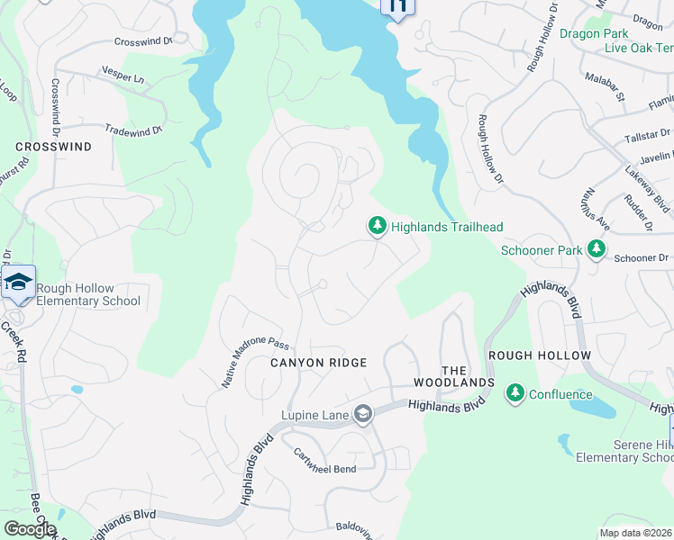 map of restaurants, bars, coffee shops, grocery stores, and more near 311 Dolcetto Court in Austin