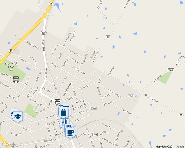 map of restaurants, bars, coffee shops, grocery stores, and more near 625 Arthur St in Elgin