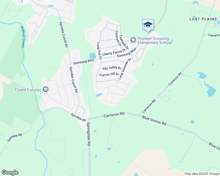 map of restaurants, bars, coffee shops, grocery stores, and more near 10620 Speedwagon Run in Austin