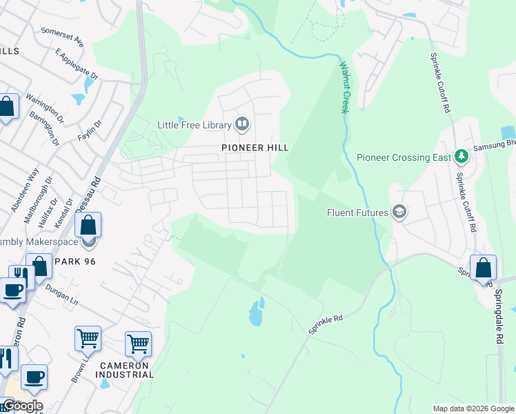 map of restaurants, bars, coffee shops, grocery stores, and more near Fulton Avenue in Austin