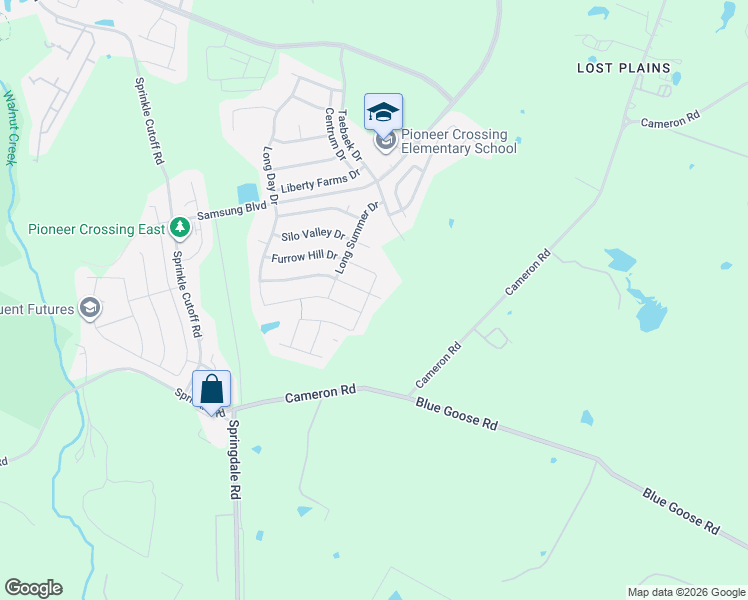map of restaurants, bars, coffee shops, grocery stores, and more near 11120 Reliance Creek Drive in Austin