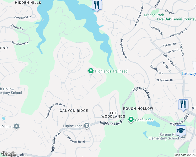 map of restaurants, bars, coffee shops, grocery stores, and more near 503 Barolo Cove in Austin