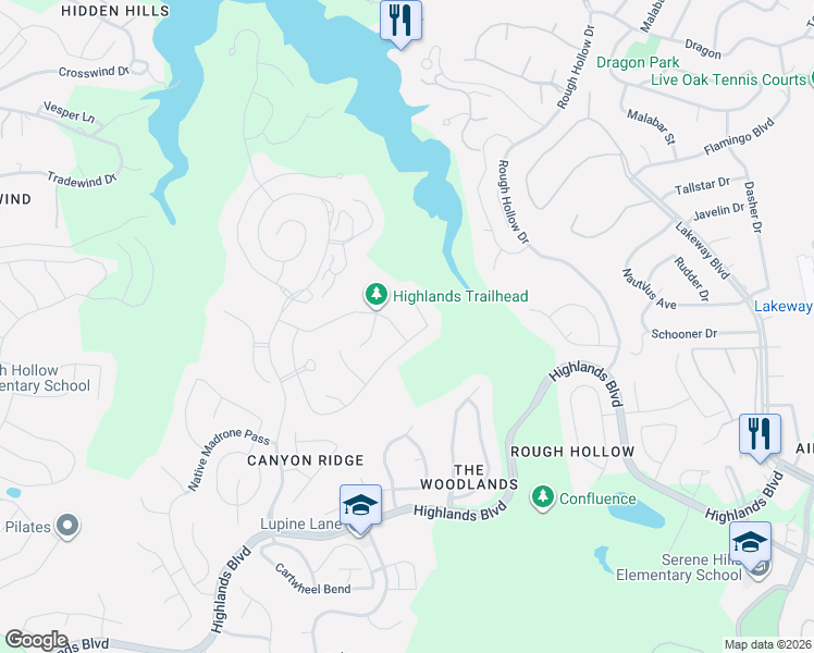 map of restaurants, bars, coffee shops, grocery stores, and more near 503 Barolo Cove in Austin