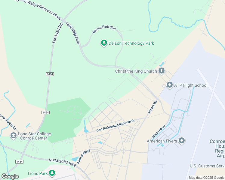 map of restaurants, bars, coffee shops, grocery stores, and more near 9743 Gulfstream in Conroe