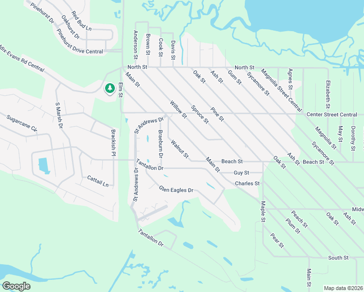 map of restaurants, bars, coffee shops, grocery stores, and more near 1024 Walnut Street in Ocean Springs