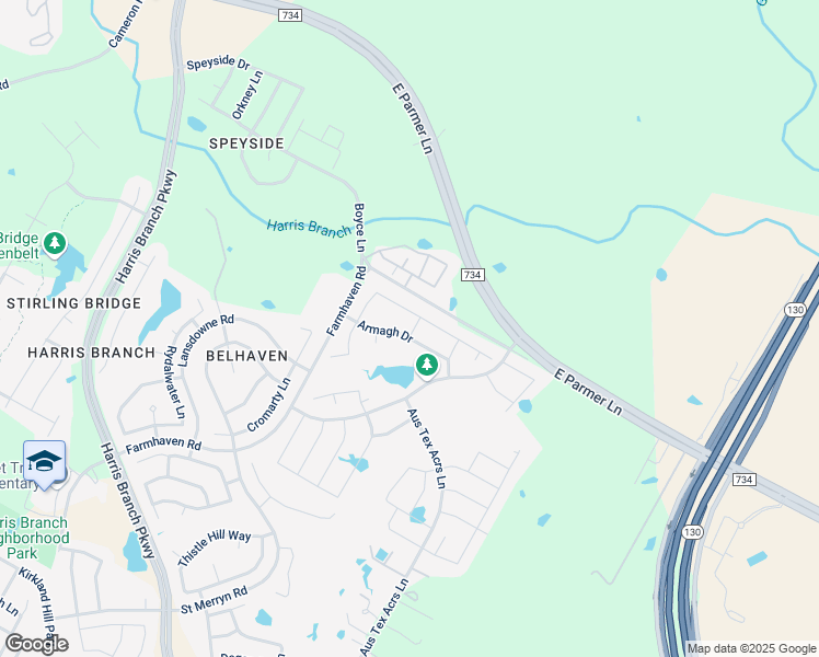 map of restaurants, bars, coffee shops, grocery stores, and more near 7012 Armagh Drive in Manor