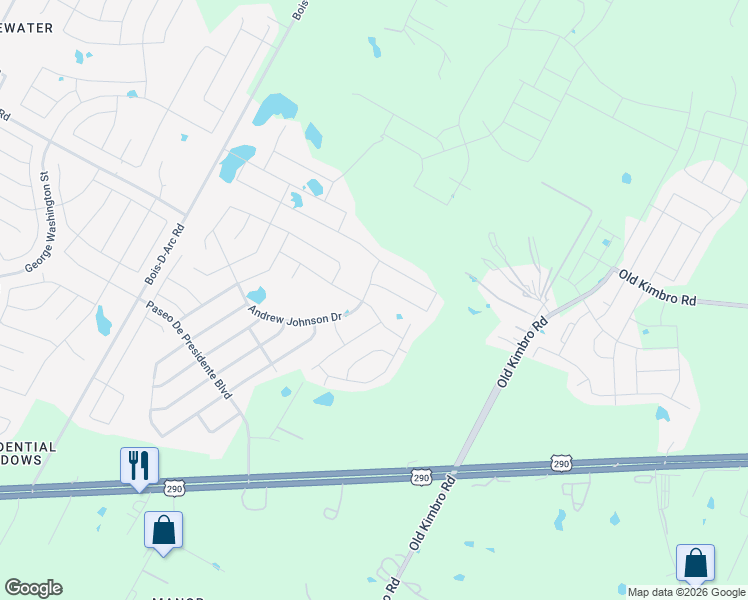 map of restaurants, bars, coffee shops, grocery stores, and more near 19900 Woodrow Wilson Street in Manor