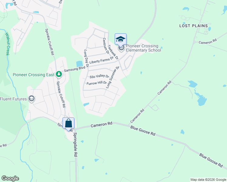 map of restaurants, bars, coffee shops, grocery stores, and more near 11120 Reliance Creek Drive in Austin