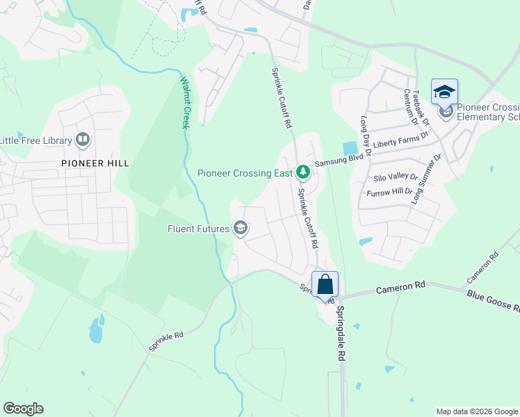 map of restaurants, bars, coffee shops, grocery stores, and more near 2217 Dickinson Terrace in Austin