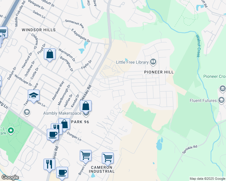 map of restaurants, bars, coffee shops, grocery stores, and more near 1904 Arborside Drive in Austin