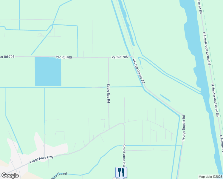 map of restaurants, bars, coffee shops, grocery stores, and more near 1087 Eddie Ray Road in Breaux Bridge
