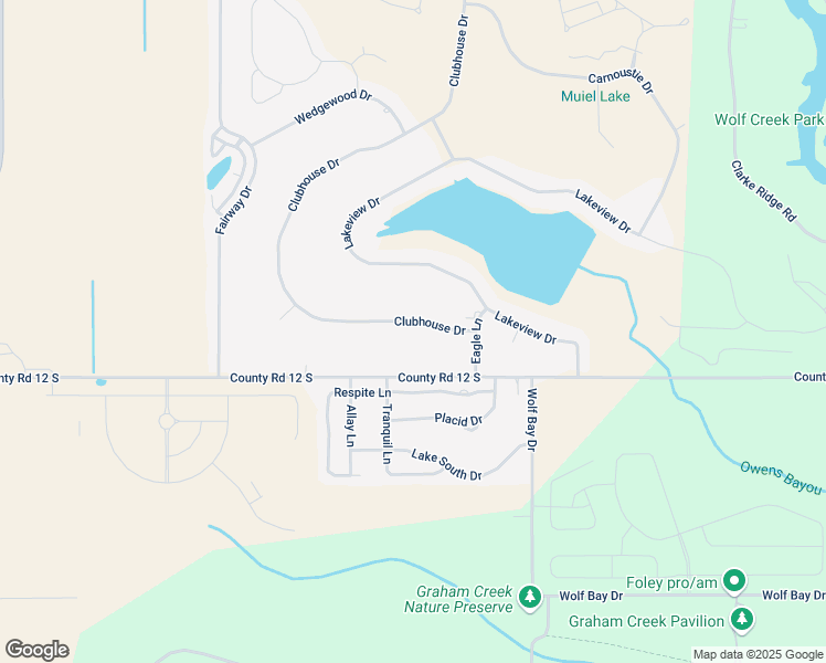map of restaurants, bars, coffee shops, grocery stores, and more near 9119 Clubhouse Drive in Foley