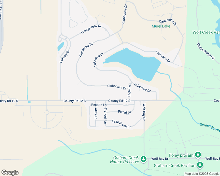 map of restaurants, bars, coffee shops, grocery stores, and more near 9119 Clubhouse Drive in Foley