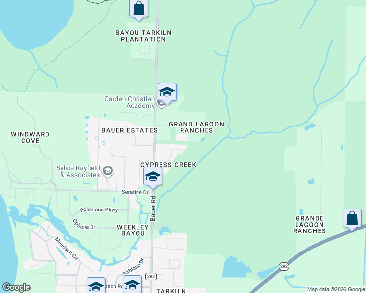 map of restaurants, bars, coffee shops, grocery stores, and more near 12342 Standing Stone Drive in Pensacola
