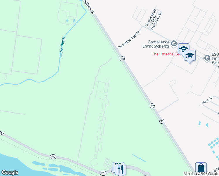 map of restaurants, bars, coffee shops, grocery stores, and more near Pointe-Marie Drive in Baton Rouge