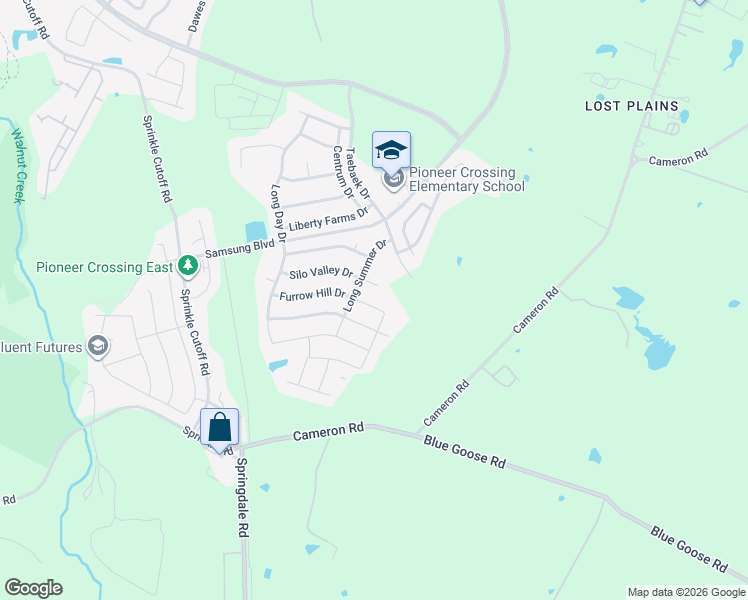 map of restaurants, bars, coffee shops, grocery stores, and more near 11120 Reliance Creek Drive in Austin