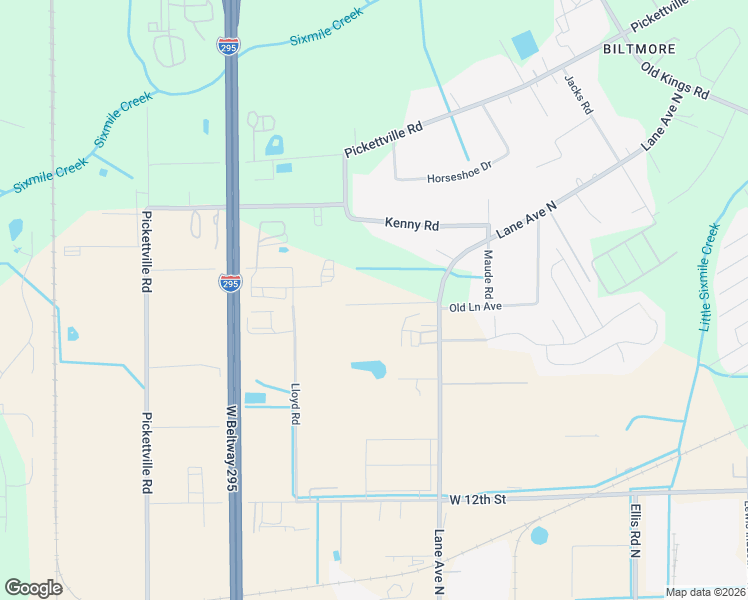 map of restaurants, bars, coffee shops, grocery stores, and more near 6535 General Lee Road in Jacksonville