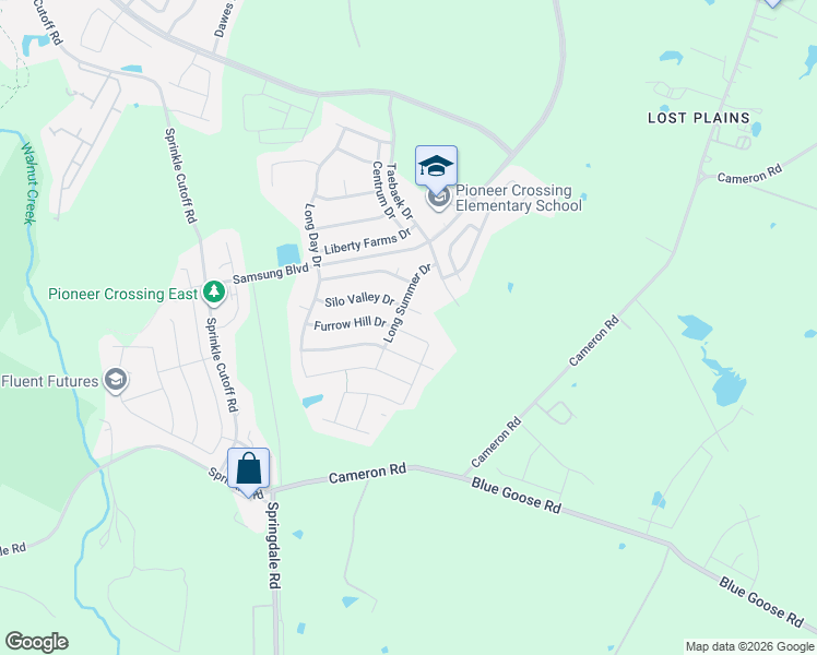 map of restaurants, bars, coffee shops, grocery stores, and more near 11200 Silo Valley Drive in Austin