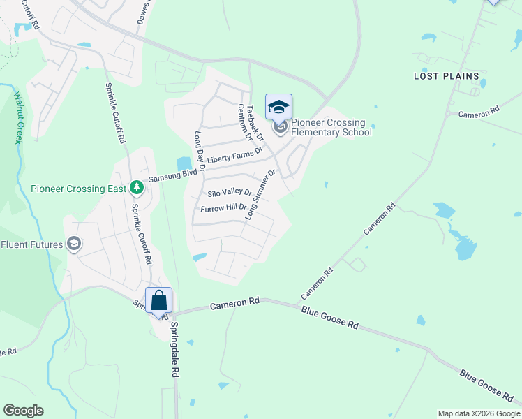 map of restaurants, bars, coffee shops, grocery stores, and more near 11200 Silo Valley Drive in Austin