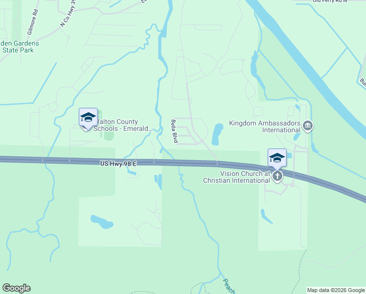 map of restaurants, bars, coffee shops, grocery stores, and more near 43 Macy Lane in Santa Rosa Beach