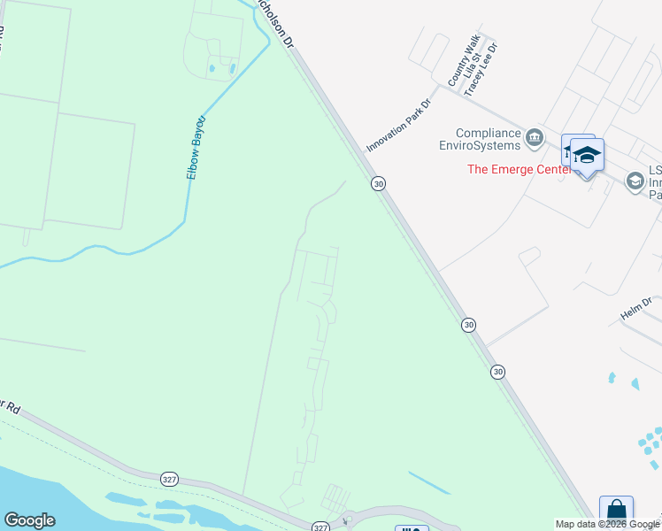 map of restaurants, bars, coffee shops, grocery stores, and more near 2662 Pointe-Marie Drive in Baton Rouge