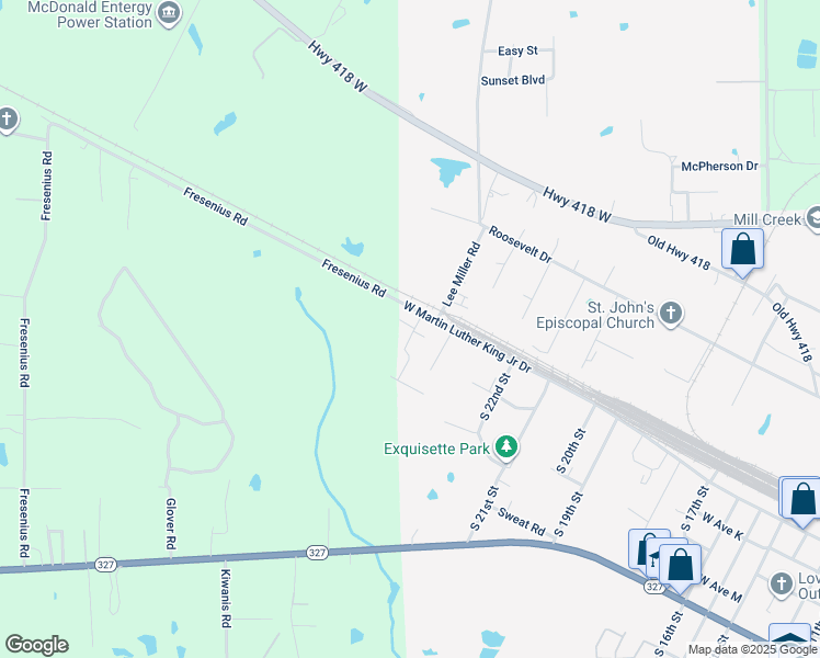 map of restaurants, bars, coffee shops, grocery stores, and more near 2077 West Martin Luther King Junior Drive in Silsbee