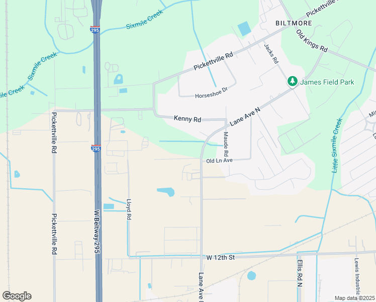 map of restaurants, bars, coffee shops, grocery stores, and more near 6535 General Lee Road in Jacksonville