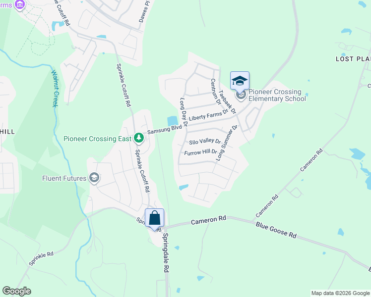 map of restaurants, bars, coffee shops, grocery stores, and more near 11017 Silo Valley Drive in Austin