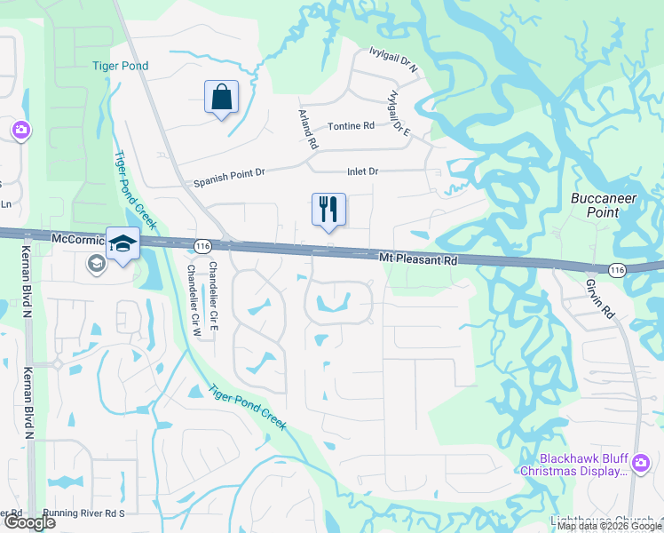 map of restaurants, bars, coffee shops, grocery stores, and more near 14020 Mount Pleasant Road in Jacksonville
