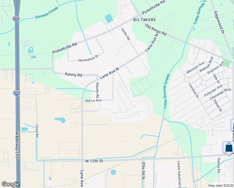 map of restaurants, bars, coffee shops, grocery stores, and more near 2599 Sir Gallahad Drive in Jacksonville