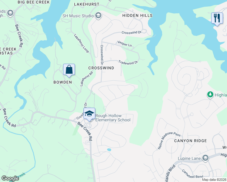 map of restaurants, bars, coffee shops, grocery stores, and more near 807 Geiger Path in Austin