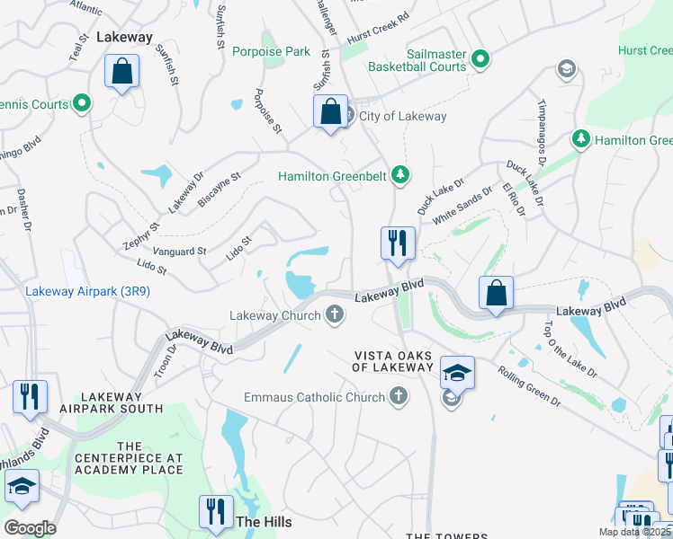 map of restaurants, bars, coffee shops, grocery stores, and more near 13 Chandon Lane in Austin