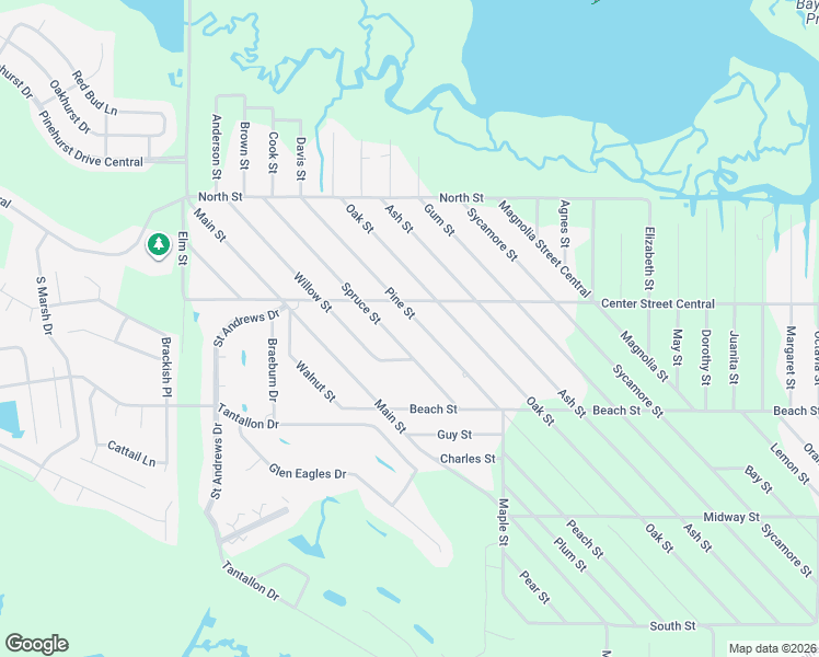 map of restaurants, bars, coffee shops, grocery stores, and more near 1132 Pine Street in Ocean Springs